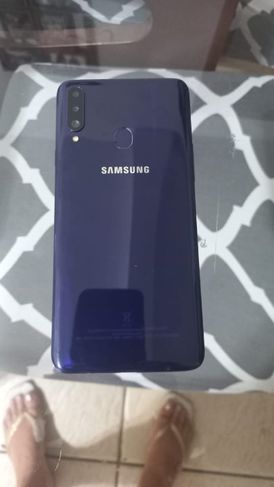 Smartphone Sansung A20s - Azul Escuro,semi-novo.barato