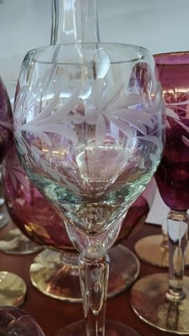 Elegante Conjunto Taças de Cristal Vermelho para Vinho