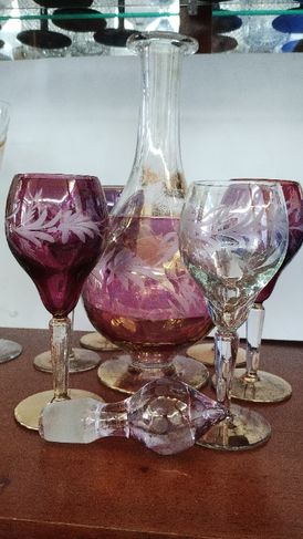 Elegante Conjunto Taças de Cristal Vermelho para Vinho