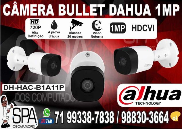 Câmera Bullet de Segurança Dahua IR 1mp Hdcvi Dh-hac-b1a11p