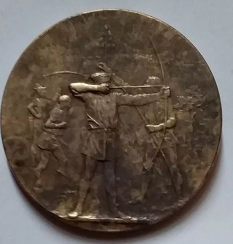 Paris 1899 Medalha Premiação Tiro com Arco By Adolphe Rivet