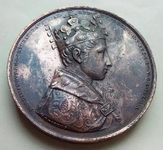 1836 Medalha de Coroação Ferdinand I áustria