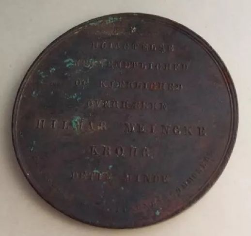 1841 Medalha Meta Homem e Destino Dinamarca Hilmar M. Krohg