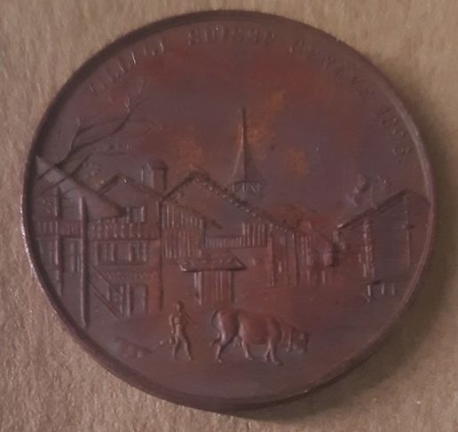 1896 Medalha Suíça Exposição Nacional Guilherme Tell