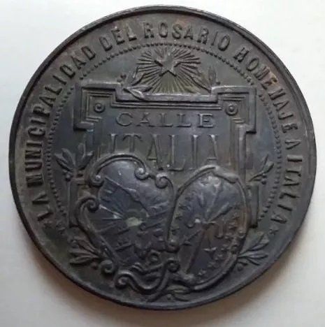 Medalha de 1900 Confraternidade Itália Argentina / Linda 50% Off