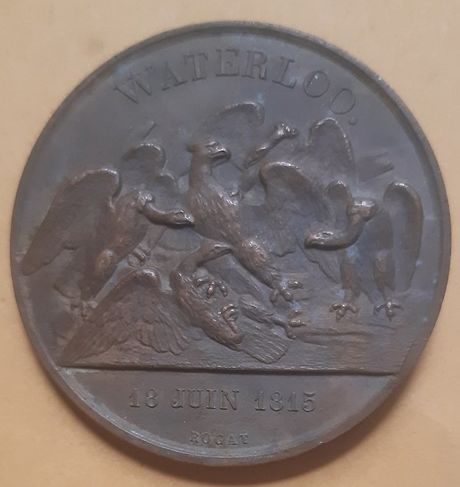 1815 Medalha Napoleon Batalha Waterloo Napoleão Bonaparte