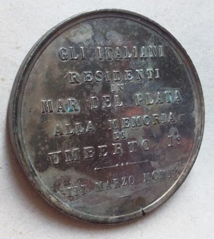 Medalha Humberto I 1844-1900 Militar Rei da Itália
