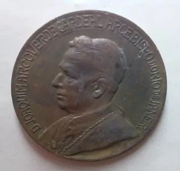 Medalha Brasil Rio de Janeiro 1915 Cardeal Dom Joaquim Arcoverde