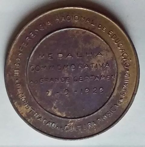 Medalha 1929 Conferência Nacional Educação Física São Paulo
