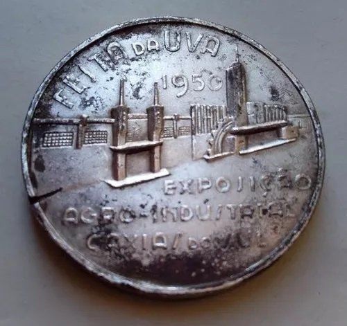 Medalha 1950 Festa da Uva 75 Anos Colonização Itálica RS