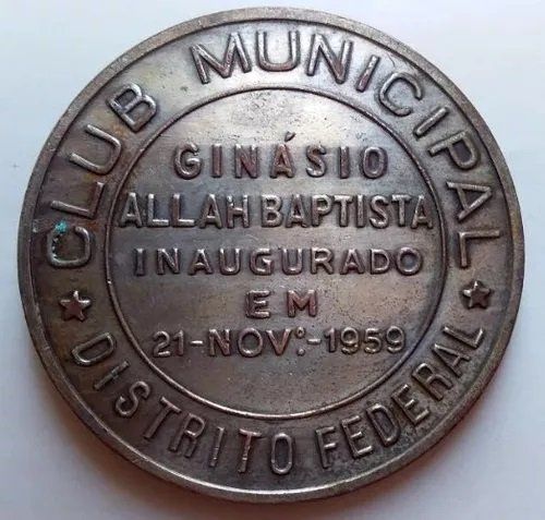 Medalha Ginásio Allah Baptista 1959 Club Municipal Distrito Federal