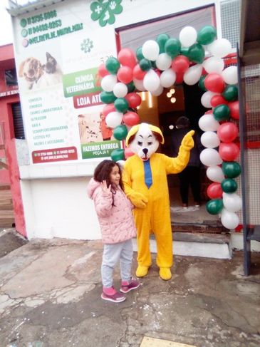 Locutor e Mascote do Cachorro Inaugurações de Pets Shops