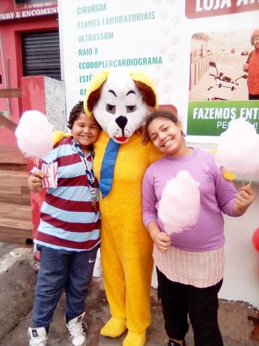 Locutor e Mascote do Cachorro Inaugurações de Pets Shops