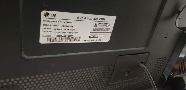 TV Lg Modelo 47le5500 com Defeito. Tela 47 Poleg