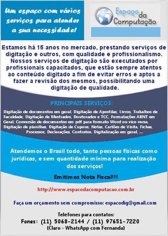 Realize Os Serviços de Digitação de Sua Empresa Conosco!