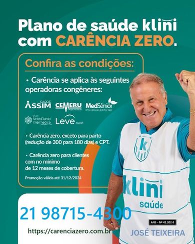 Faça Como o Zico, Faça Klini Saúde 21 98715-4300