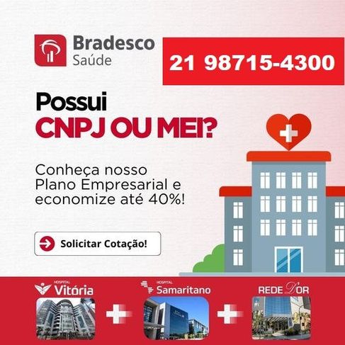 Bradesco Saúde Empresa a Partir de 03 Vidas RJ