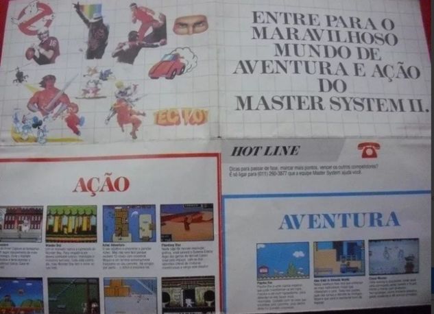 Sega Master System Pôster Game + Certificado Garantia Tec Toy Original