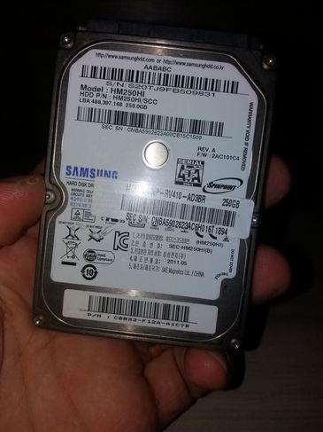 Hd Externo Samsung 250 GB