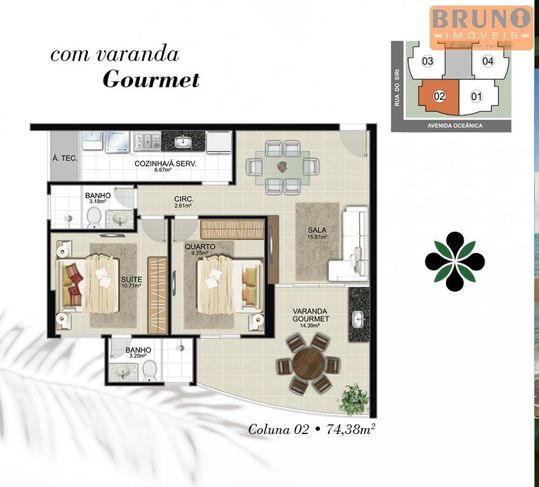 Apartamento 2 Quartos para Venda em Guarapari / ES no Bairro Praia do Morro
