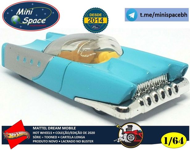 Hot Wheels 2021 Mattel Dream Mobile Azul Cartela Longa 1/64