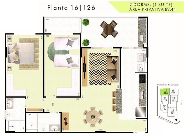 Apartamento com 83 m² - Jardim Real - Praia Grande SP