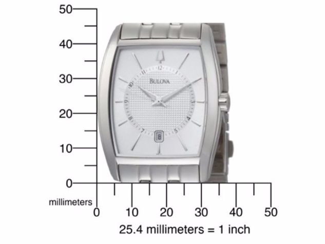 Relógio Bulova 96b121 Original, Caixa Tonneau Prata com Data