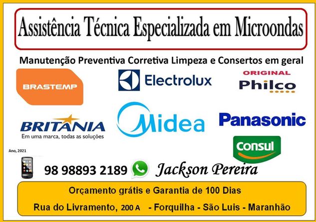 Microondas, Manutenção Preventiva e Corretiva em São Luís Maranhão