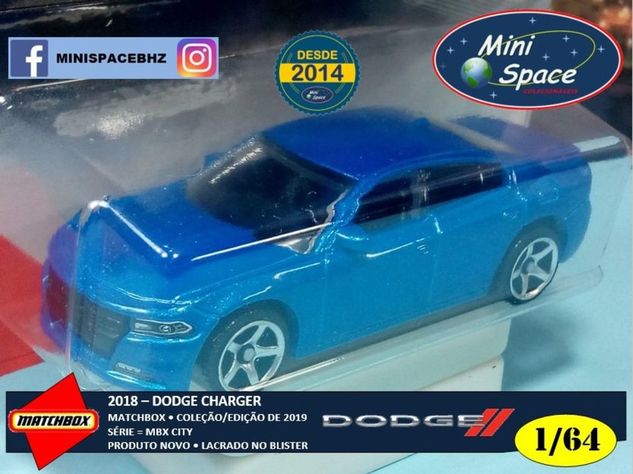 Matchbox 2018 Dodge Charger Azul 1/64