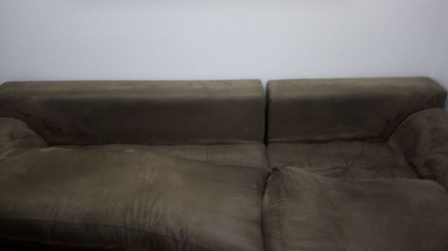 Sofa com Chaise em Suede 4 Lugares