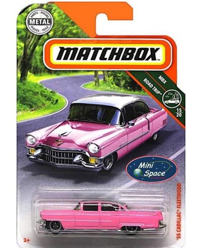Matchbox 1955 Cadillac Fleetwood Cor Rosa 1/64