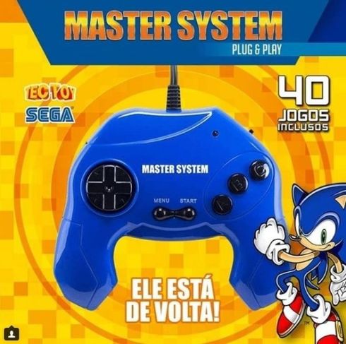 Console Master System Plug e Play com 40 Jogos - Tectoy