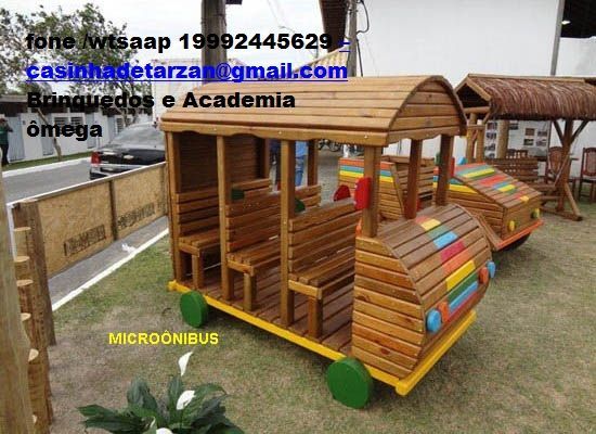 Brinquedo para Playground Play Micro ônibus de Eucalipto Tratado