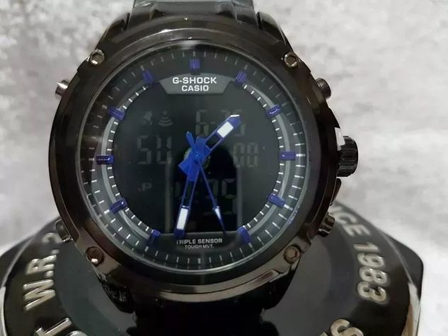 Relógio Masculino Preto e Azul Gshock