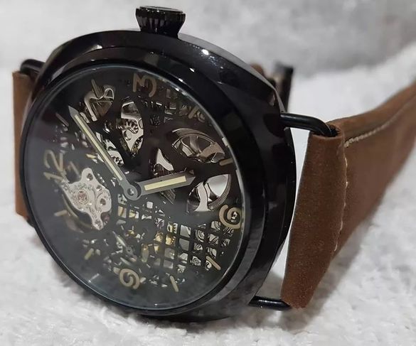 Relógio Masculino Skeleton Panerai