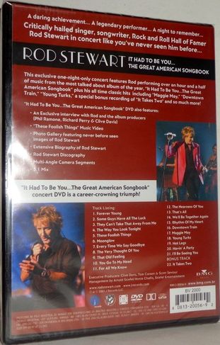 DVD Rod Stewart - It Had TO Be You.. The Great American Songbook