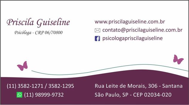 Psicóloga Priscila Guiseline Santana Zona Norte