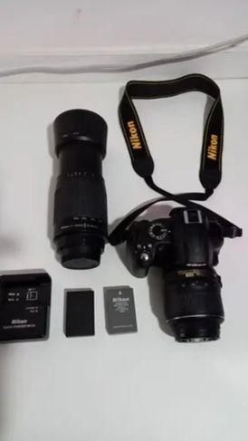 Kit Nikon D3000 + 2 Lentes 18-55mm e 300mm + Bag +2x Bateria