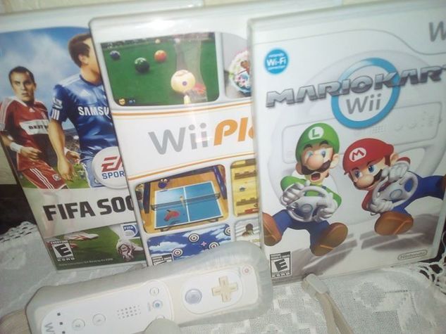 Console Nintendo Wii Branco + Remote + Nunchuk + Cabos!
