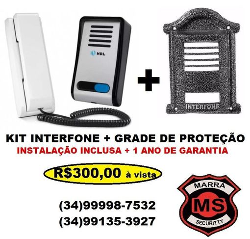Kit Interfone e Grade de Proteção Anti-furto