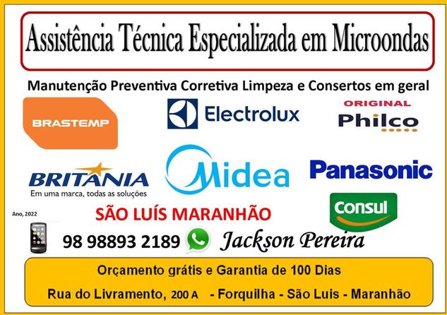 Assistência Técnica Especializada em Forno Microondas São Luis