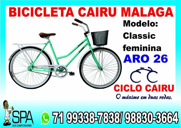 Bicicleta Cairu Malaga Classic Aro 26 Feminina em Salvador BA