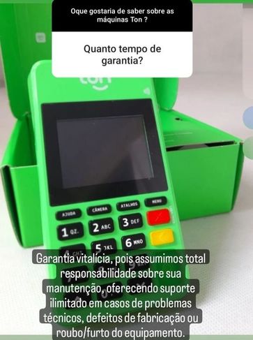 Maquininha de Cartão Ton 0,99 no Débito e Crédito de Taxa sem Aluguel