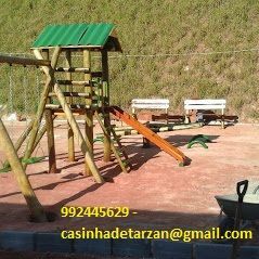 Playground Casinha de Tarzan de Eucalipto Madeira