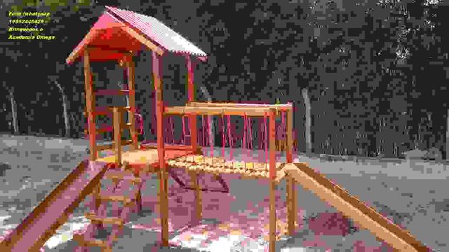 Casinha de Tarzan Playground Infantil Escorregador Infantil Playground