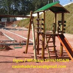 Playground Casinha de Tarzan de Eucalipto Madeira