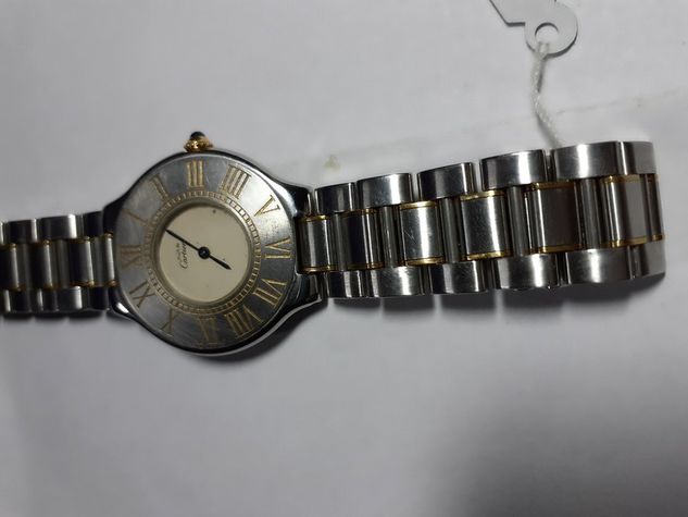 Relógio Marca Cartier Modelo 21em Aço e Ouro Quartsz