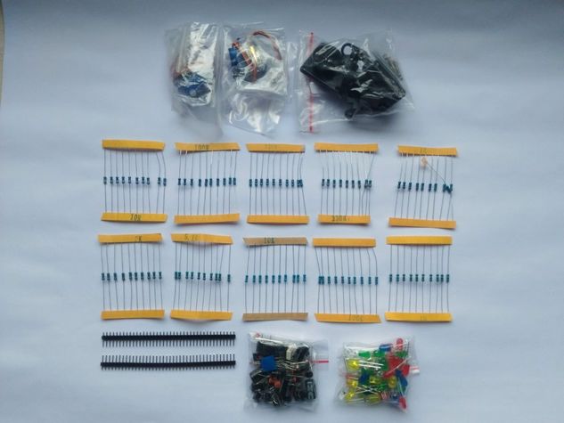 Kit Arduino Uno RFID Vários Sensores + Outros Componentes
