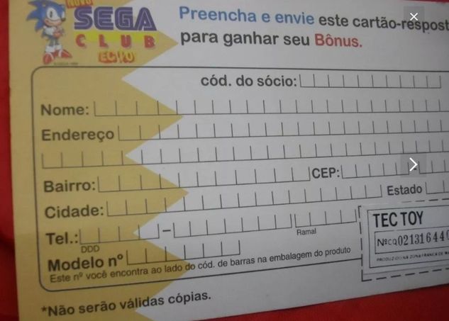 3 X Game Sega ! Poster Sonic + Box Gear Bubblegum + Cupom Tec Toy Club