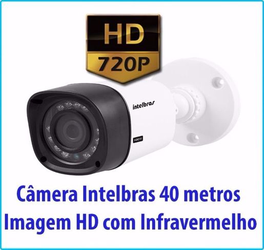 Câmera de Segurança Intelbras 40 Metros Imagem Hd com Infravermelho